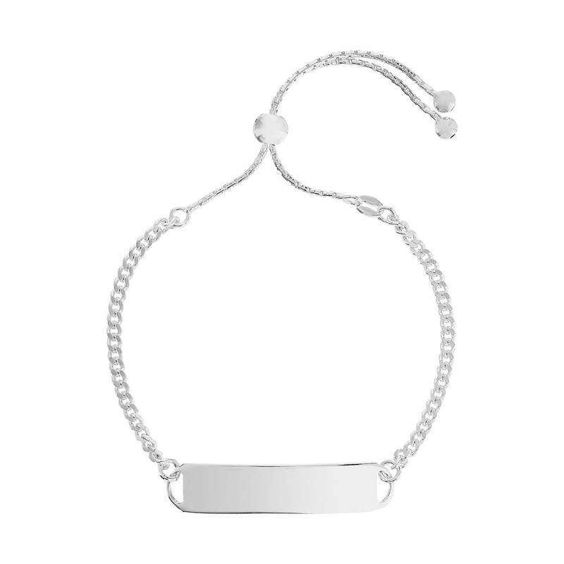 Bracelet argent 925 personnalisable réglable - vue 1