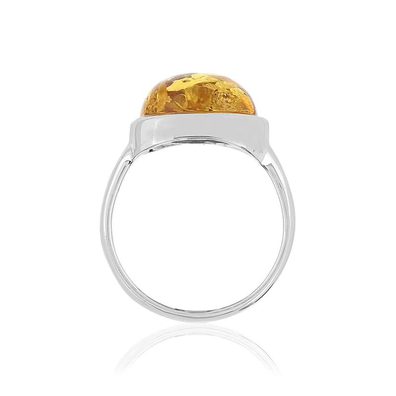 Bague argent 925 ambre - vue 2