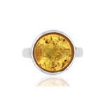 Bague argent 925 ambre - vue 3