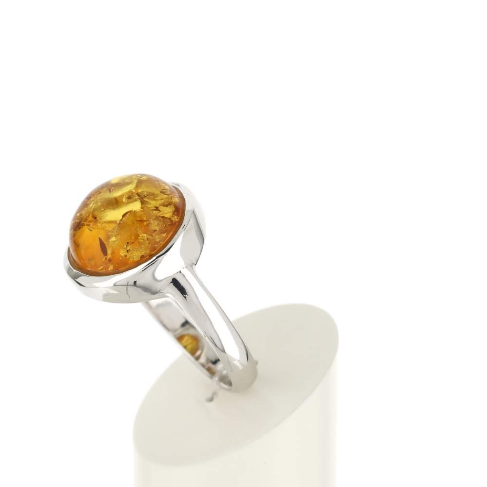 Bague argent 925 ambre - vue 5