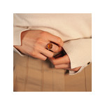 Bague argent 925 ambre - vue porté 1