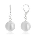 Boucles d'oreilles acier dormeuses boules - vue 1