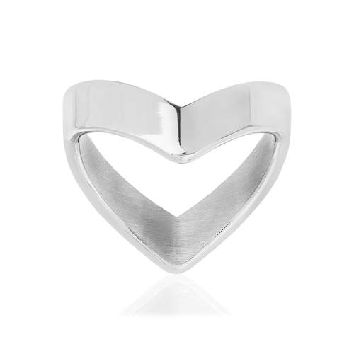 Bague acier "V"