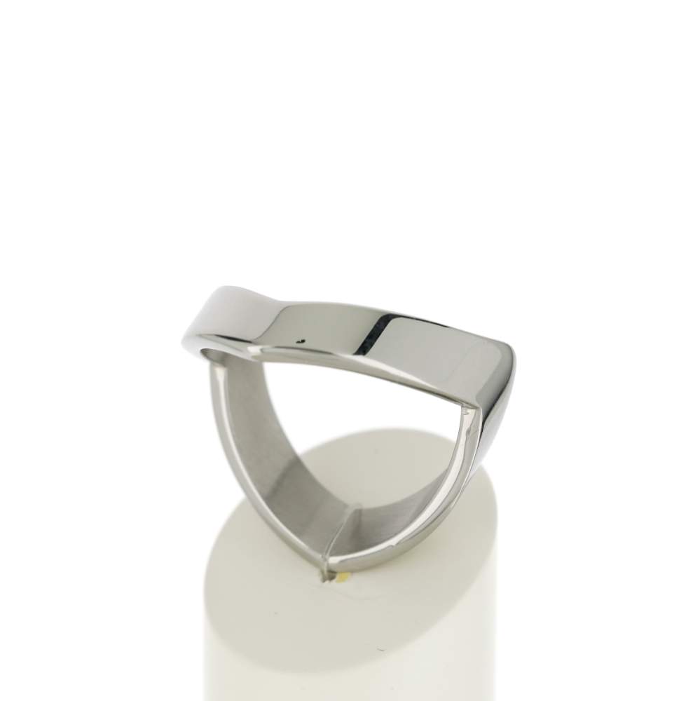 Bague acier 'V' - vue 3