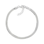 Bracelet argent 925 maille plate 19 cm - vue 1