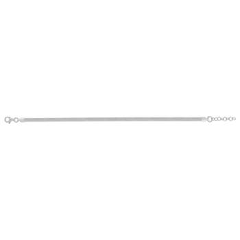 Armband van 925 zilver met platte schakels, 19 cm