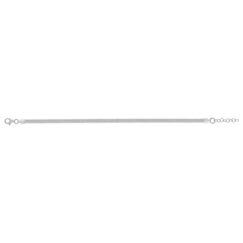 Bracelet argent 925 maille plate 19 cm - vue 2