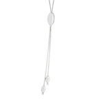 Collier argent 925 olive maille oméga 45 cm - vue 1