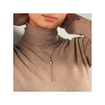 Collier argent 925 olive maille oméga 45 cm - vue porté 1