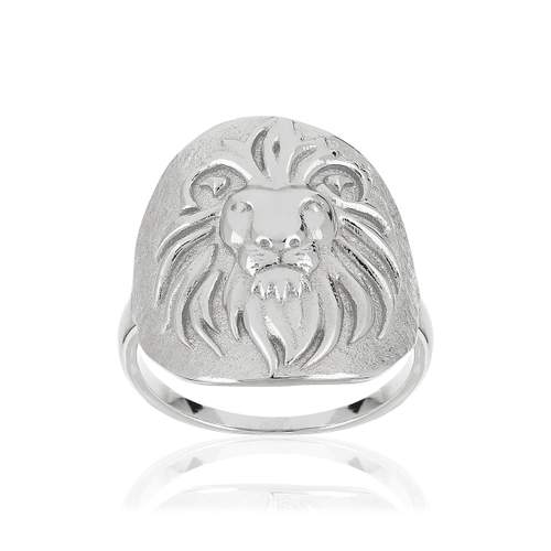 Bague argent 925 médaille tête de lion