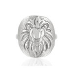 Bague argent 925 médaille tête de lion - vue 3
