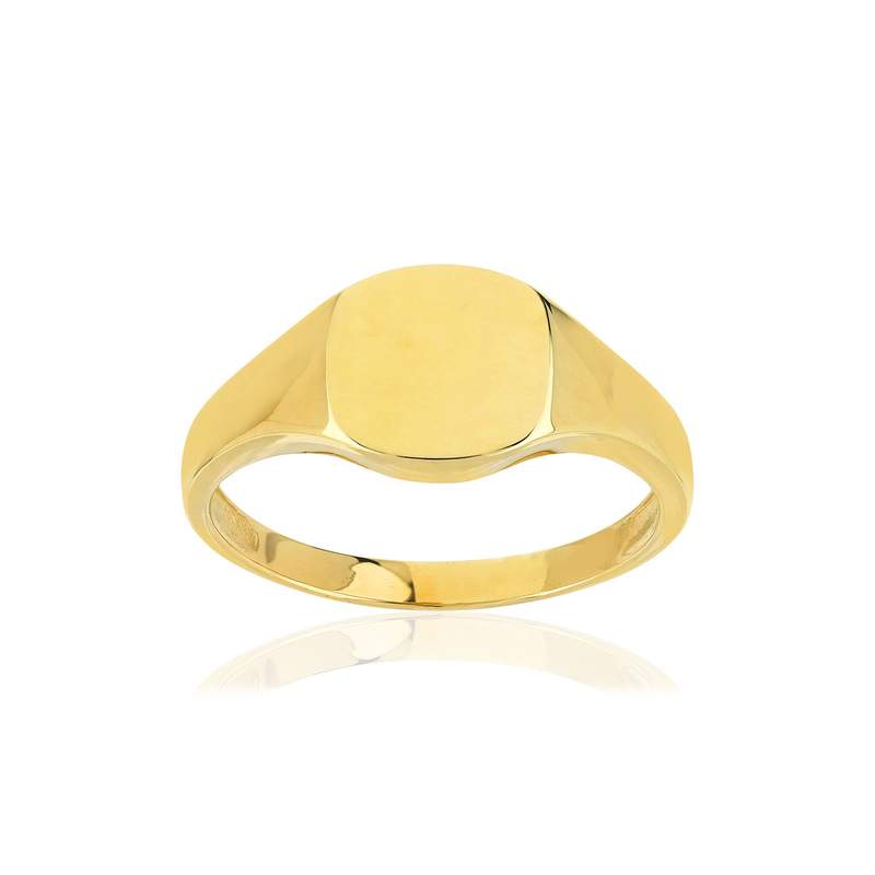 Gele 375-goud zegelring - afbeelding 1