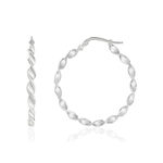 Créoles argent 925 torsadées 36 mm - vue 1