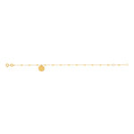 Gold bracelet 375 yellow medal pendant 19 cm - view 2