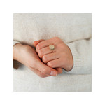 Bague or jaune 375 - vue porté 1