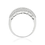 Bague or 750 blanc diamants - vue 2
