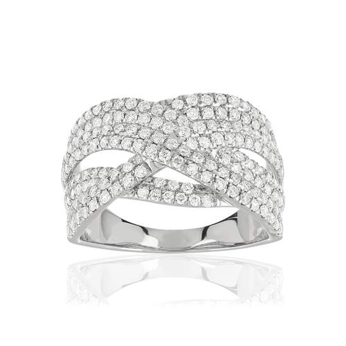 Bague or blanc 750 diamants