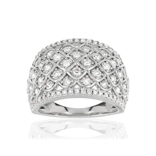 750 diamanten witgouden ring