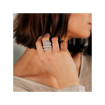 Bague argent 925 serpent zirconias - vue porté 1