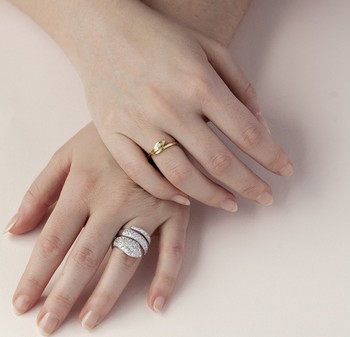 Zilveren ring 925 slang zirkonia's