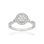 Ring van 750 witgoud met diamanten - afbeelding 1