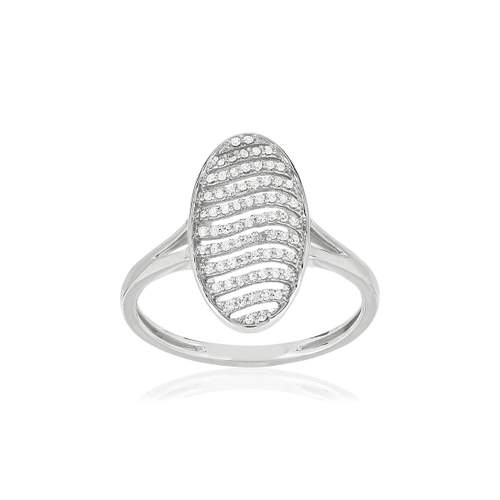 Bague or blanc 375 diamants