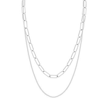 Collier acier double rang 55 cm