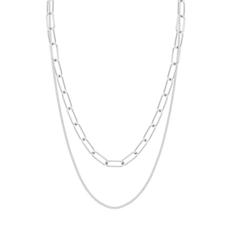 Collier acier double rang 55 cm - vue 2