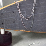 Collier acier double rang 55 cm - vue porté 1