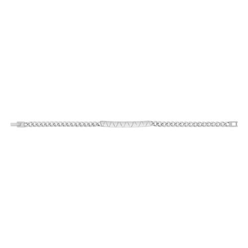 Bracelet acier plaque motifs 20 cm