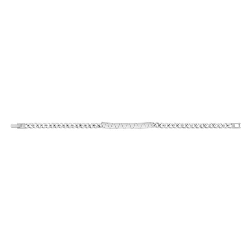 Bracelet acier plaque motifs 20 cm - vue 1