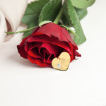 Pendentif or jaune 375 coeur zirconia - vue D3