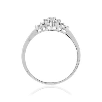 Bague or 750 blanc diamants