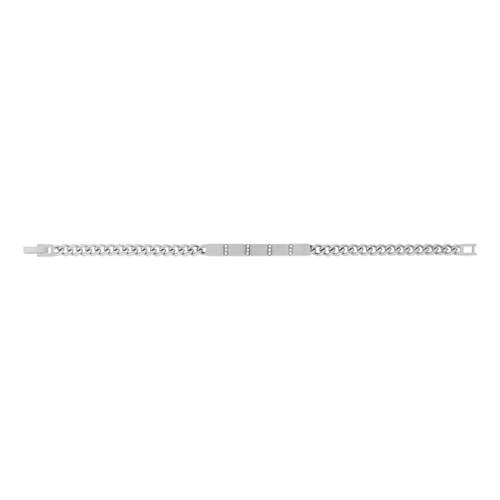 Bracelet acier pierres imitation blanches 20 cm