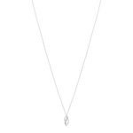 Collier or blanc 375 entrelacé diamants 45 cm - vue 2