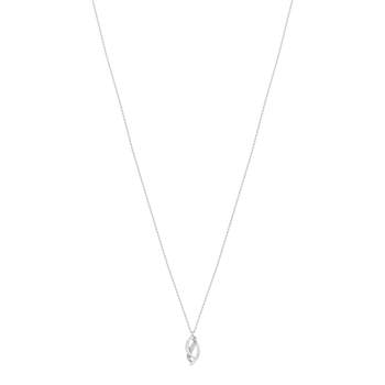 Collier or blanc 375 entrelacé diamants 45 cm