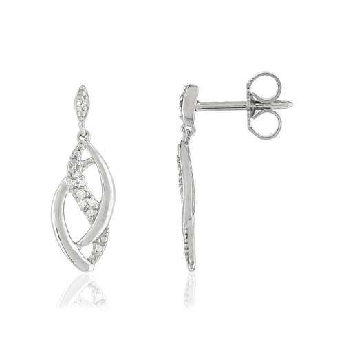 White gold earrings 375 diamonds