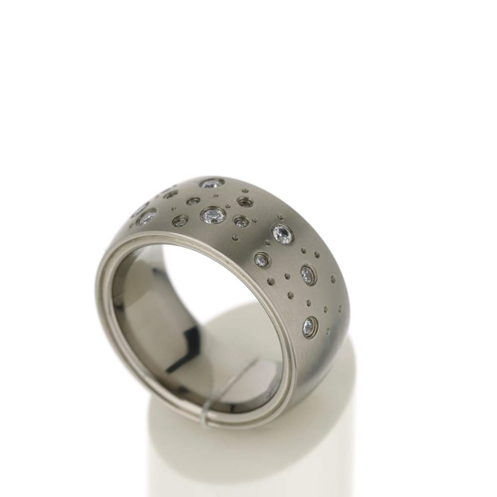 Bague acier zirconia - vue 3