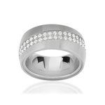 Bague acier zirconias - vue 1