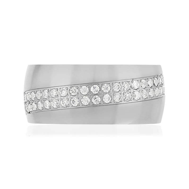 Bague acier zirconias - vue 3