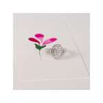 Ovale opengewerkte diamanten ring in 375 witgoud - zicht D4