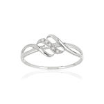 Bague or blanc 375 diamants - vue 1