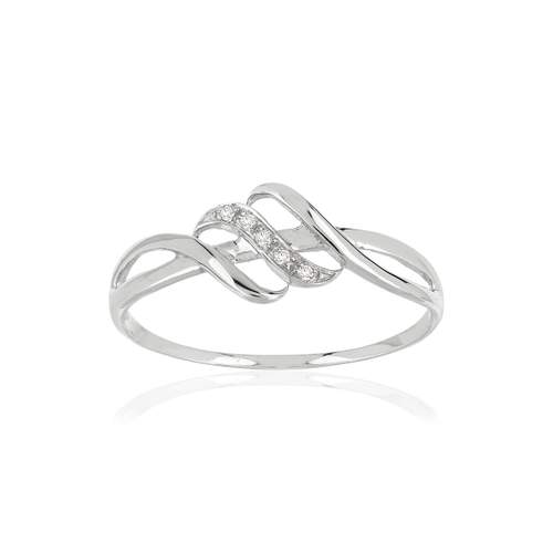 Bague or blanc 375 diamants