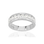 Bague argent 925 zirconias - vue 1
