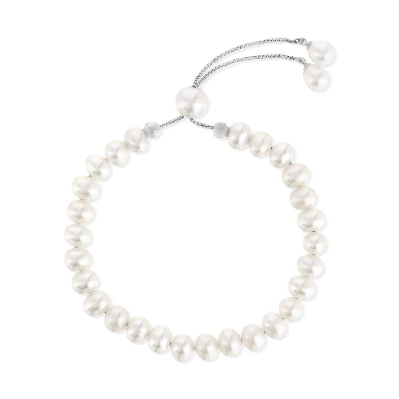 Zilveren armband met gekweekte parels uit China, 20 cm - afbeelding 1