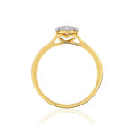 Gouden ring 375 2 diamanttinten - bekijk 2