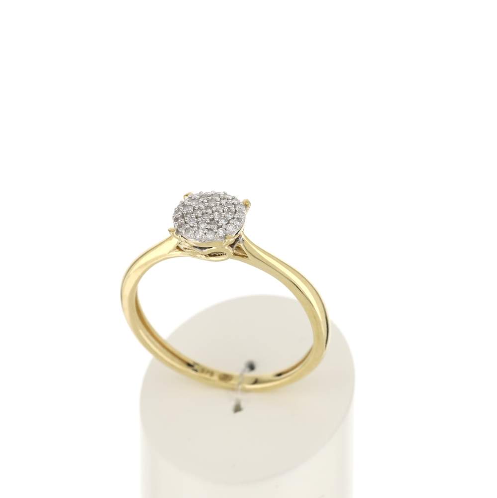 Bague or 375 2 tons diamants - vue 2