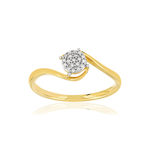 Bague or 375 2 tons diamants - vue 1