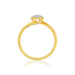 Bague or 375 2 tons diamants - vue 2