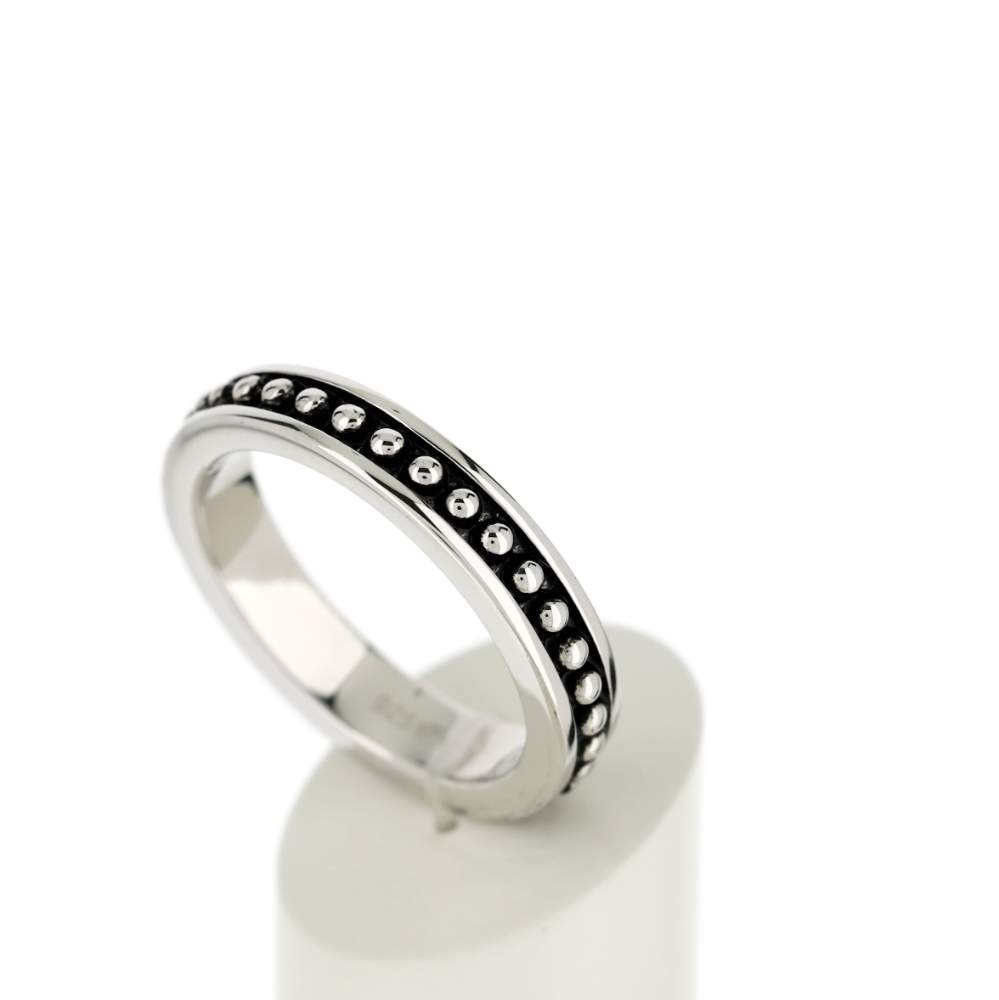 Bague argent 925 laque noire - vue 4